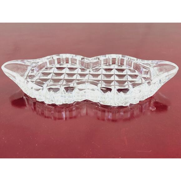Fostoria American Round Shaker Holder Tray 6" Clear Glass 80's Dinnerware Vtg - Picture 6 of 14